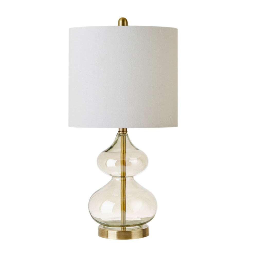 Curved Glass Table Lamps, Set of 2
