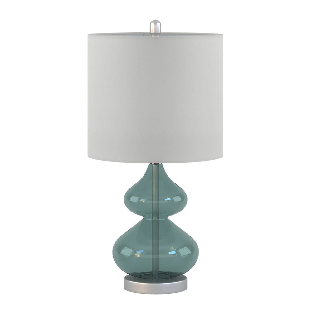 Curved Glass Table Lamps, Set of 2