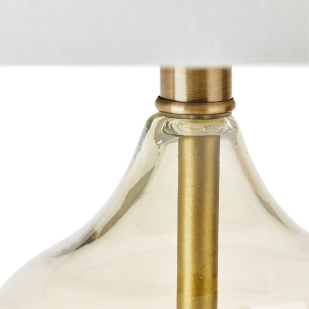 Curved Glass Table Lamps, Set of 2