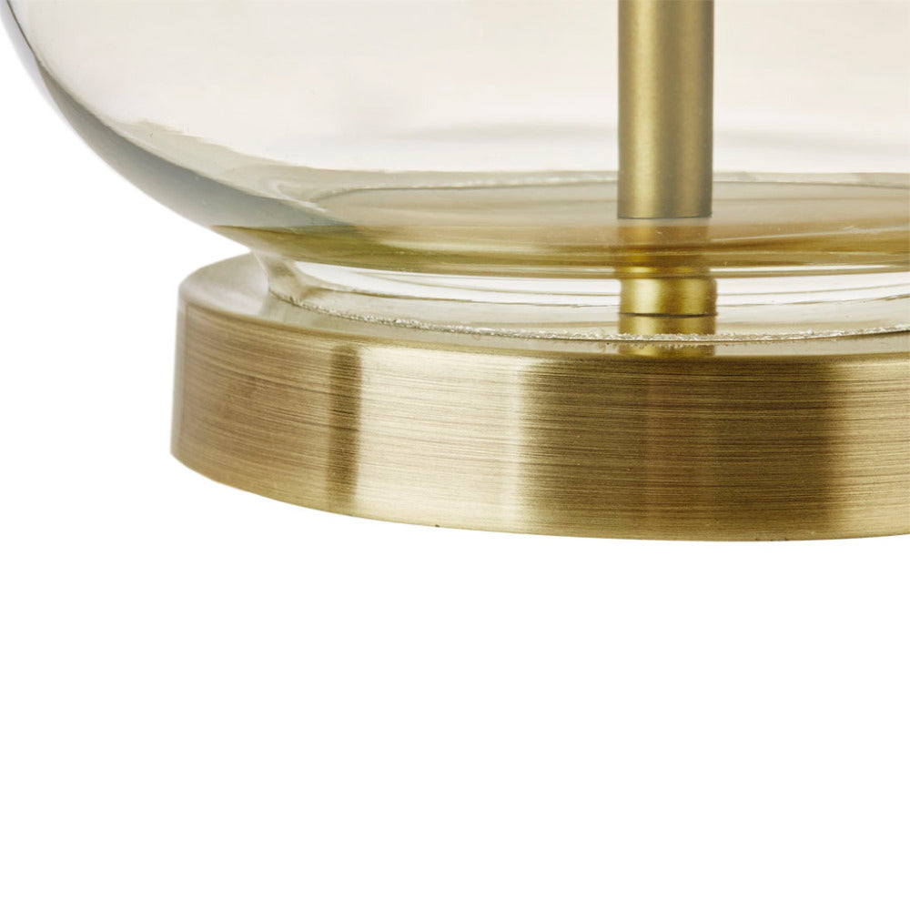 Curved Glass Table Lamps, Set of 2