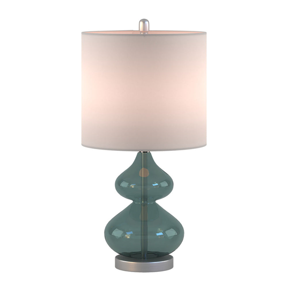 Curved Glass Table Lamps, Set of 2