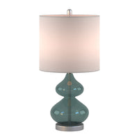 Curved Glass Table Lamps, Set of 2