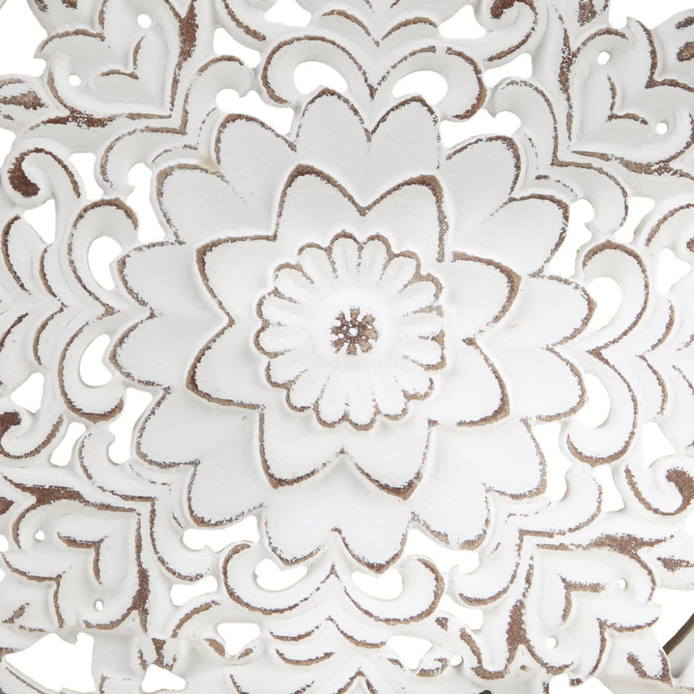 Carved Floral Medallions, Set of 3