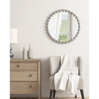Beaded Iron Round Wall Mirror