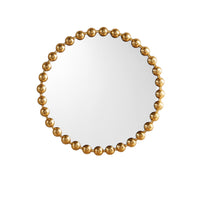 Beaded Iron Round Wall Mirror