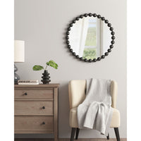 Beaded Iron Round Wall Mirror