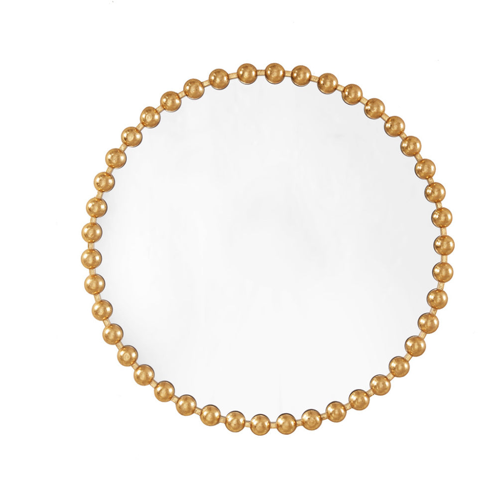 Beaded Iron Round Wall Mirror
