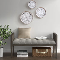 Carved Floral Medallions, Set of 3