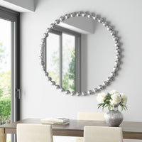 Beaded Iron Round Wall Mirror