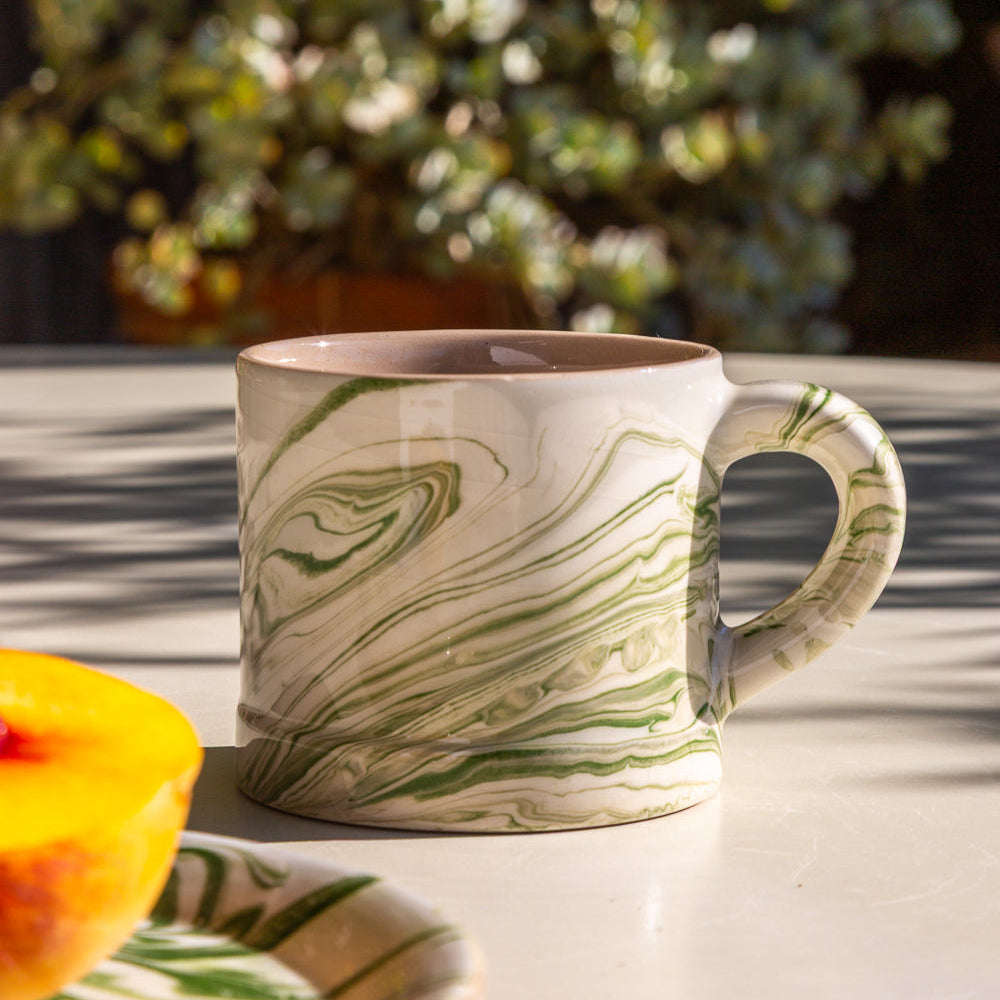 Swirl Mug - Olive