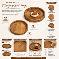 Mango Wood Trays - Set of 2