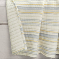 Stripe Kantha Pick Stitch Cotton Woven Throw