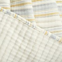 Stripe Kantha Pick Stitch Cotton Woven Throw