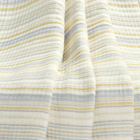 Stripe Kantha Pick Stitch Cotton Woven Throw