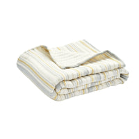 Stripe Kantha Pick Stitch Cotton Woven Throw