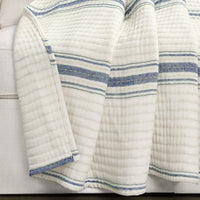 Farmhouse Stripe Kantha Cotton Woven Throw