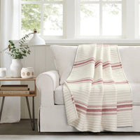 Farmhouse Stripe Kantha Cotton Woven Throw
