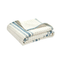 Farmhouse Stripe Kantha Cotton Woven Throw