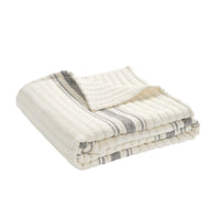 Farmhouse Stripe Kantha Cotton Woven Throw
