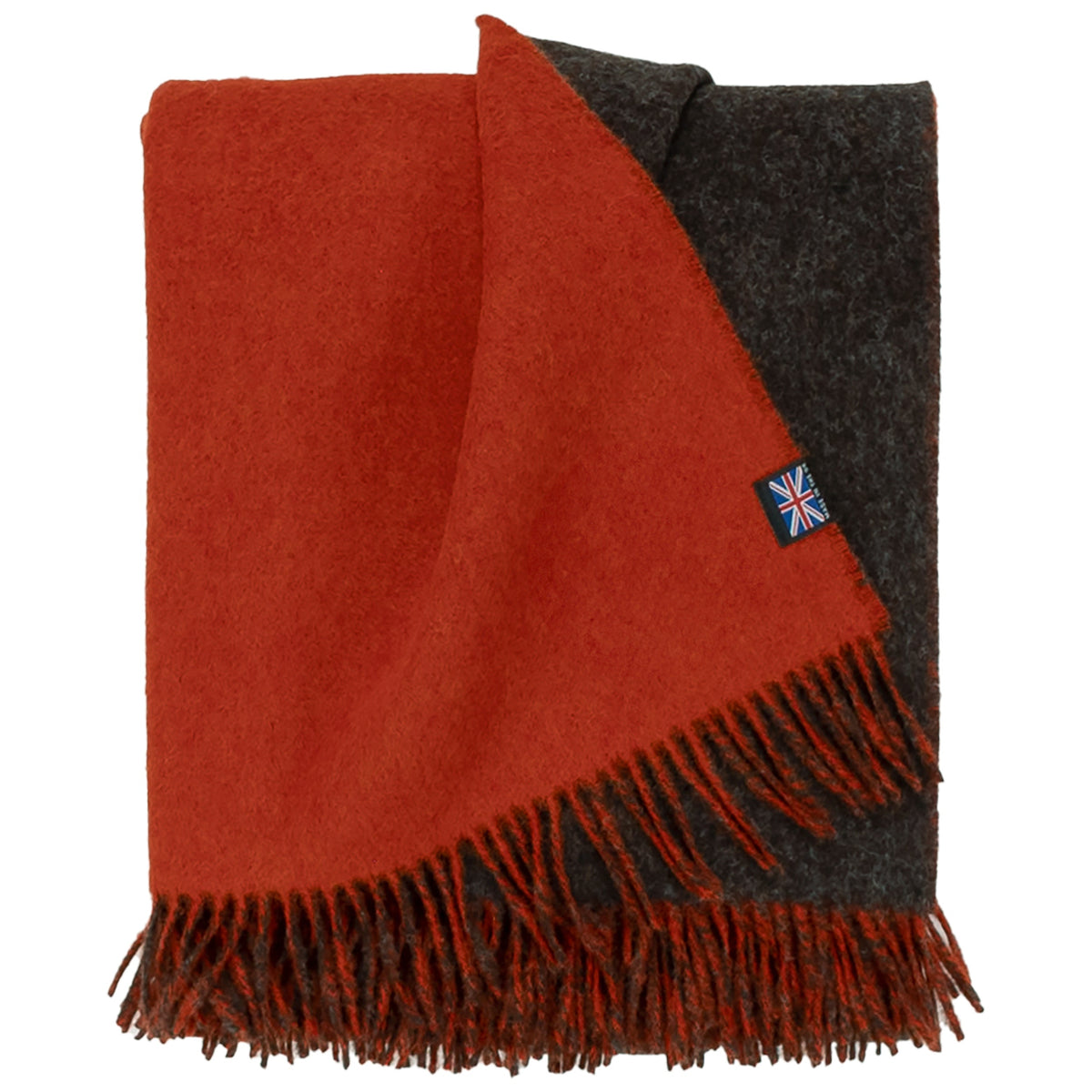 Highland Orange/Brown Wool Throw