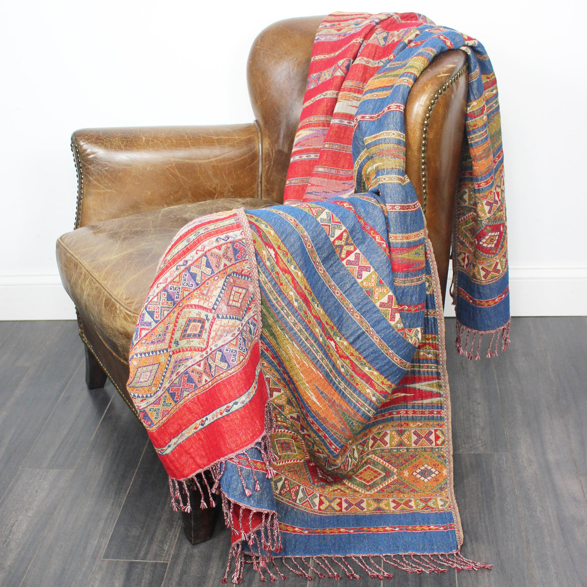 Reversible Cotton Wool Throw