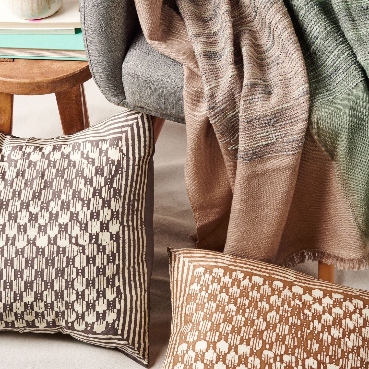 Handcrafted Block Print Silk Pillow