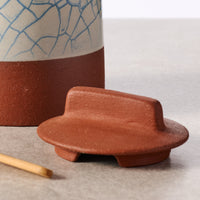 Blue Crackle Honey Pot