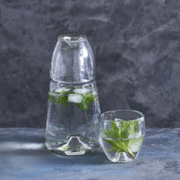 Pebbled Carafe Set - Recycled Glass