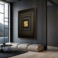 Black and Gold Core - Canvas Print