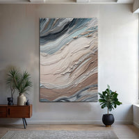 Earth Tone Swirls - Canvas Print