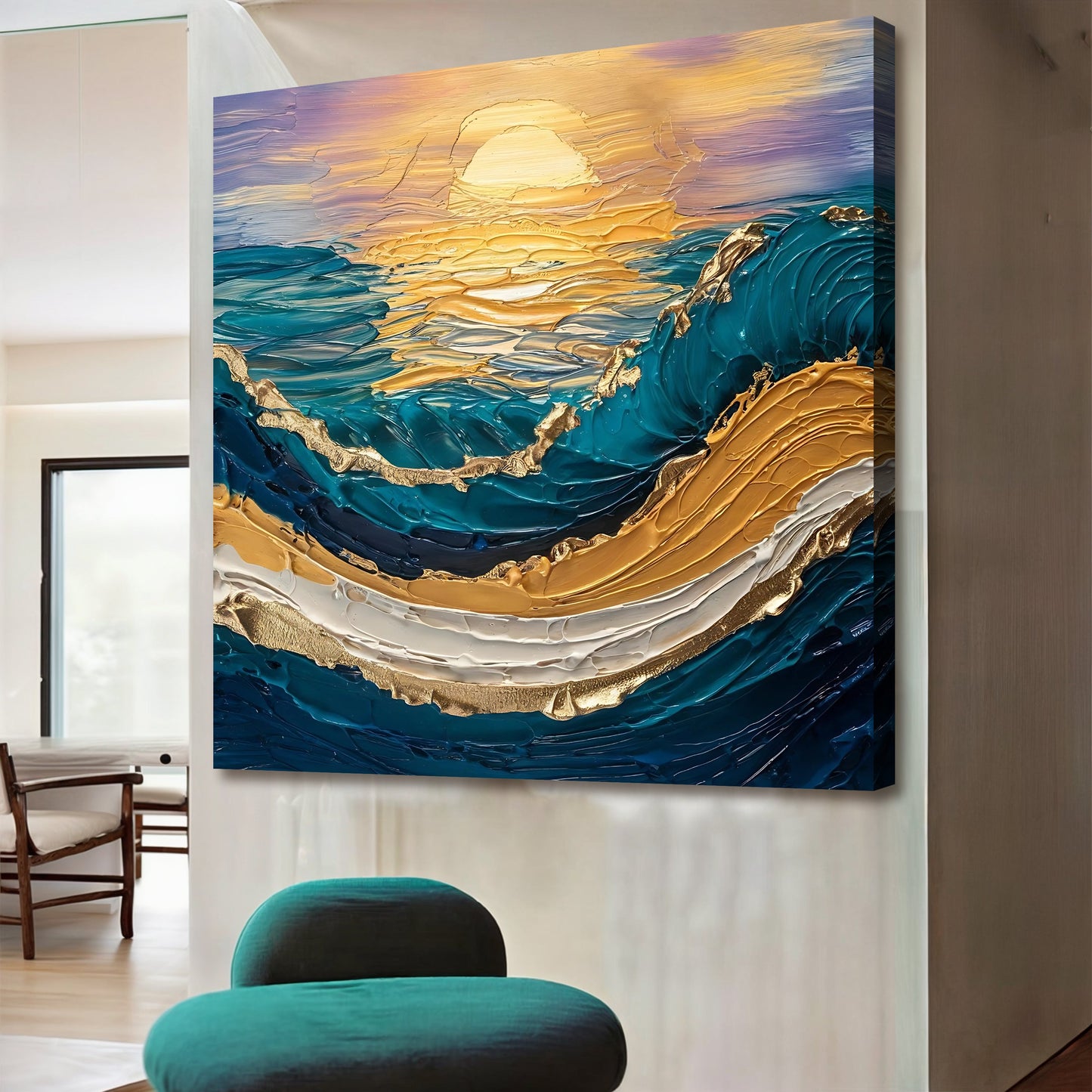 Golden Waves - Canvas Print