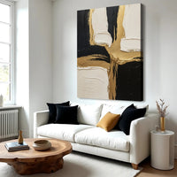 Black White and Gold - Canvas Print