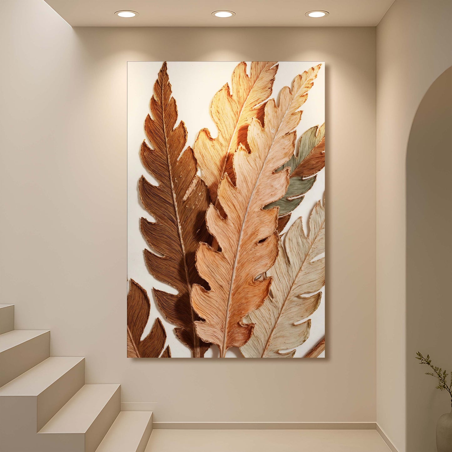 Abstract Autumn Leaves - Canvas Print