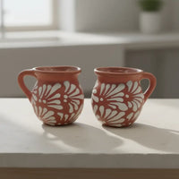 Handmade Brown Pottery Mexican Clay Mug