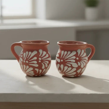Handmade Brown Pottery Mexican Clay Mug