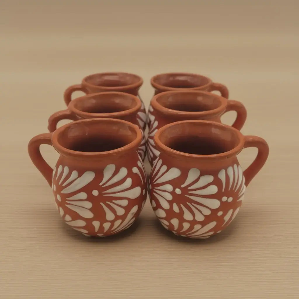 Handmade Brown Pottery Mexican Clay Mug