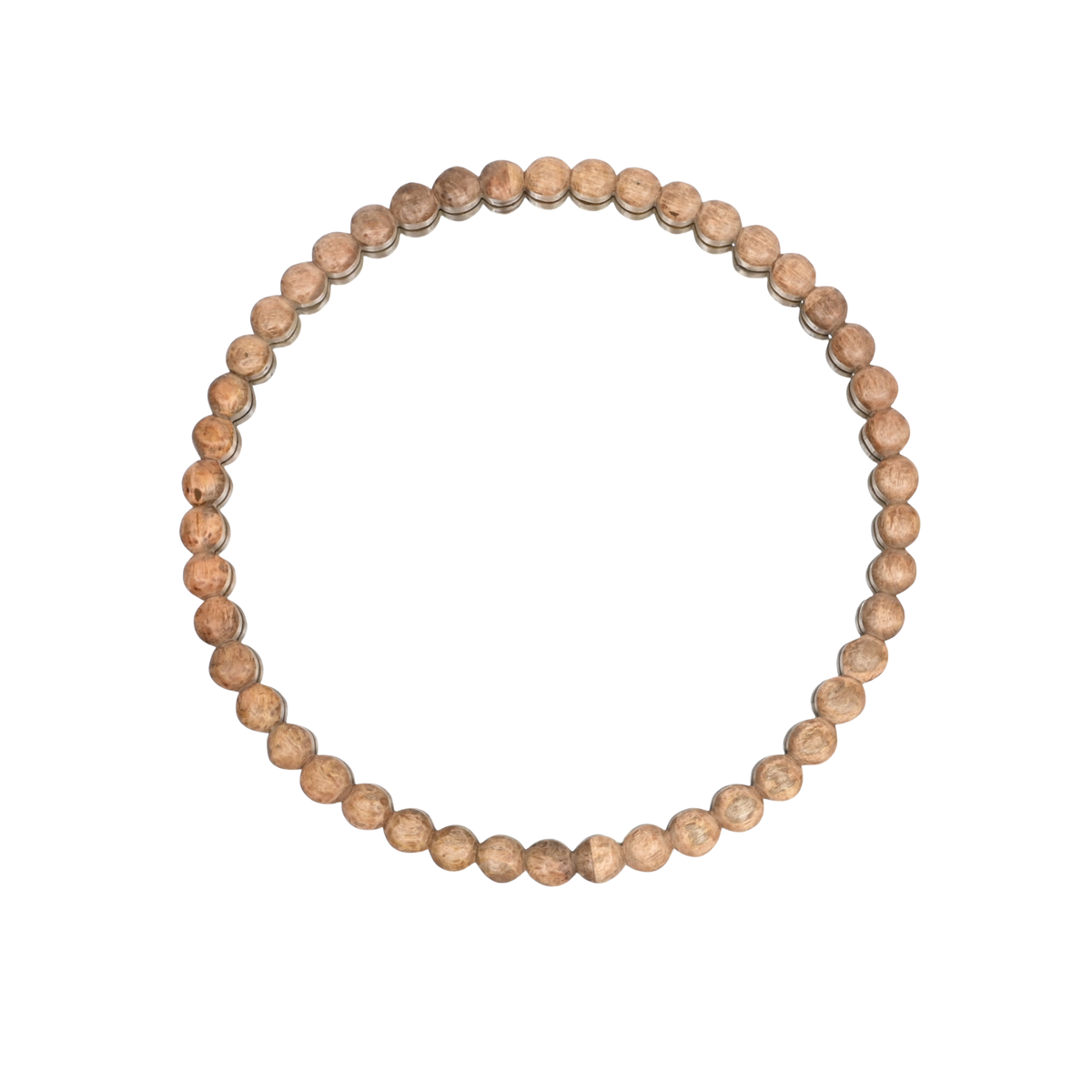 Wooden Beads Frame Circular Wall Mirror - 32"
