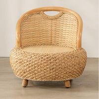 Woven Rattan Floor Chair