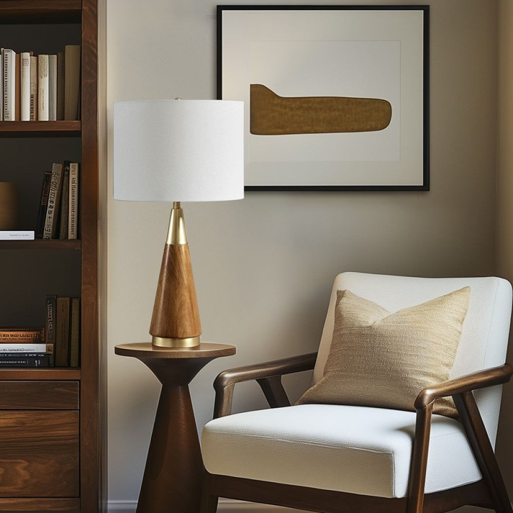 Mid-Century Triangle Table Lamp