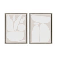 Zen Botanical Rock - Framed Print Set