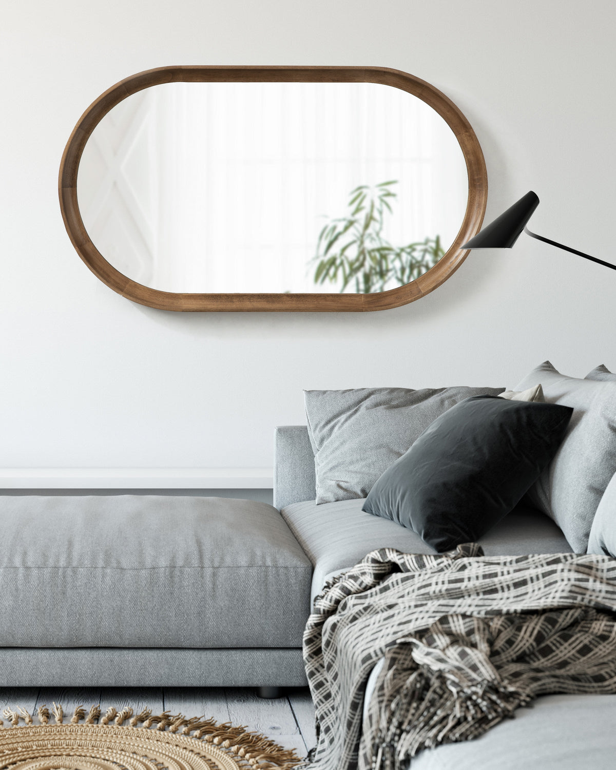 Hatherleigh Capsule Wall Mirror - 38x22"