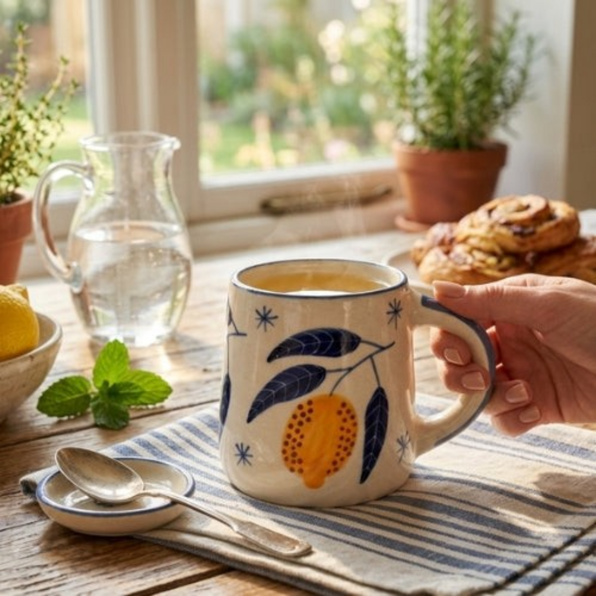 Yellow Lemon Coffee Mug - Set of 2