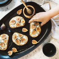 Stoneware Long Curve Platter
