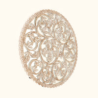 Round Wood Handcarved Wall Panel - 36"