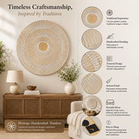 Hand Carved Round Wall Accent