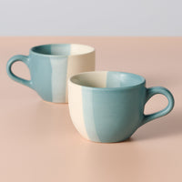 Striped Tea Cups - Set of 2