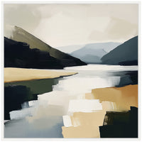 Mountain Lake Abstract - Framed Print