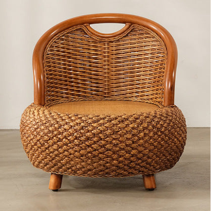 Woven Rattan Floor Chair
