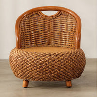 Woven Rattan Floor Chair