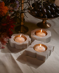 Marble Candleholder Trio